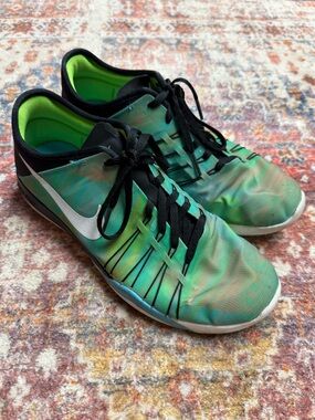 Nike Free TR6 Training Shoes Women’s Size 8.5 Teal Green Black Athletic Sneakers
